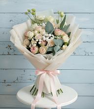 Букет цветов из:  Розы и Лизиантусы в Поселок Пансионата Полушкино