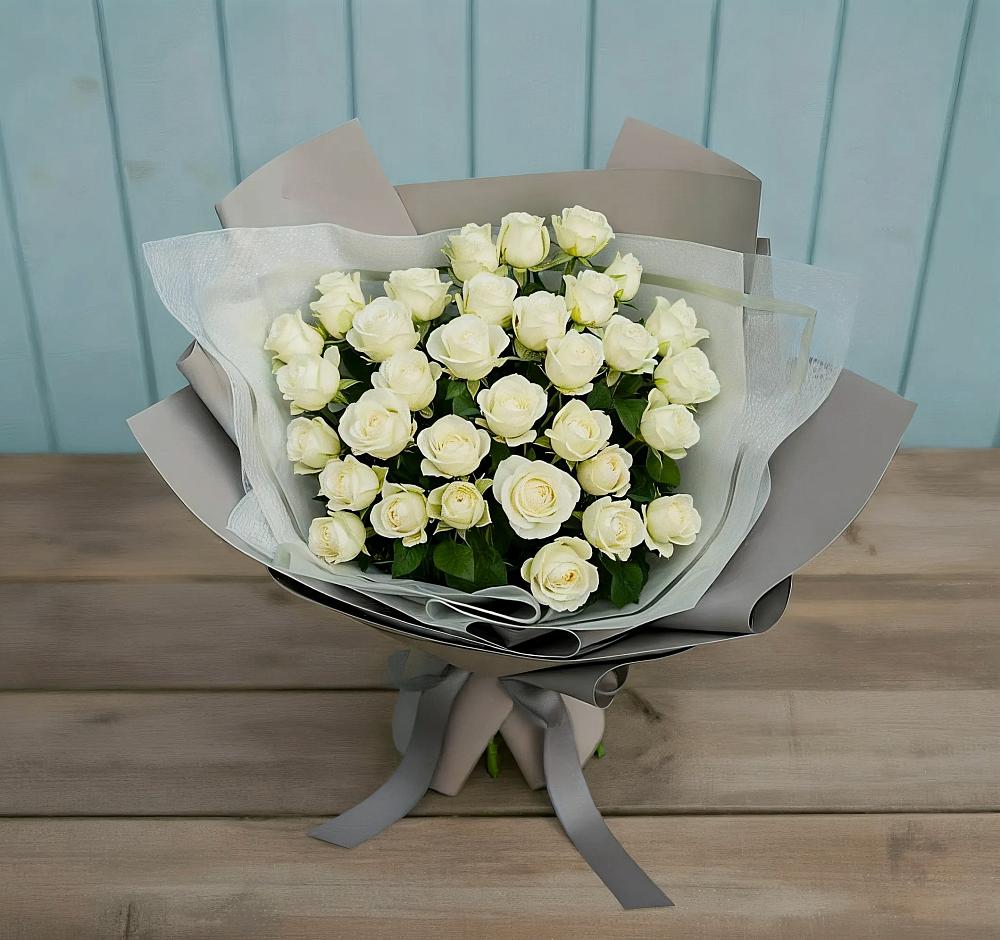Букет Белоснежная нежность в Поселок Пансионата Полушкино