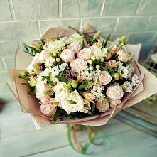 Букет цветов из:  Альстромерии, Розы и Хризантемы #REPLACE_PRED# Поселок Пансионата Полушкино