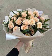 Букет Кремовые розы Латте в Поселок Пансионата Полушкино