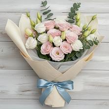 Букет цветов из:  Лизиантусы в Поселок Пансионата Полушкино