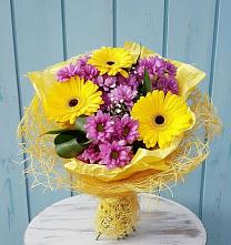 Букет цветов из:  Хризантемы и Герберы #REPLACE_PRED# Поселок Пансионата Полушкино