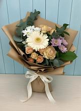 Букет цветов из:  Герберы и Хризантемы в Поселок Пансионата Полушкино