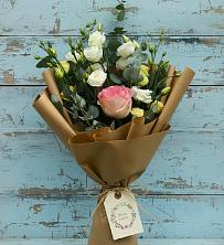 Букет цветов из:  Розы и Лизиантусы в Поселок Пансионата Полушкино