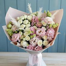 Букет цветов из:  Альстромерии и Розы в Поселок Пансионата Полушкино